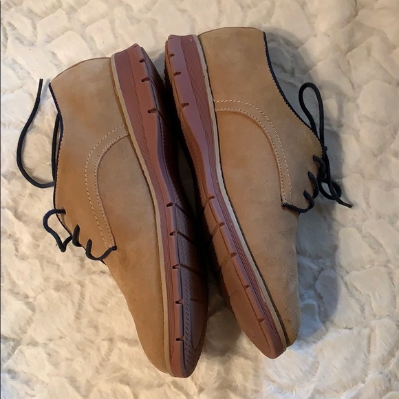 Tommy Hilfiger Oxford Taupe Suede Shoes - Picture 3 of 8